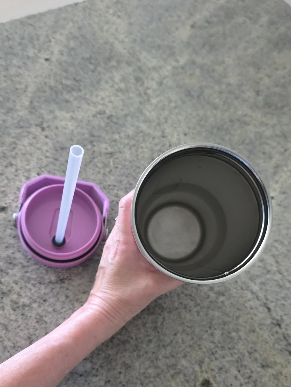 30 oz Stanley Lavender/purple Travel Tumbler with Carry Handle & Flip Straw - Picture 6 of 6